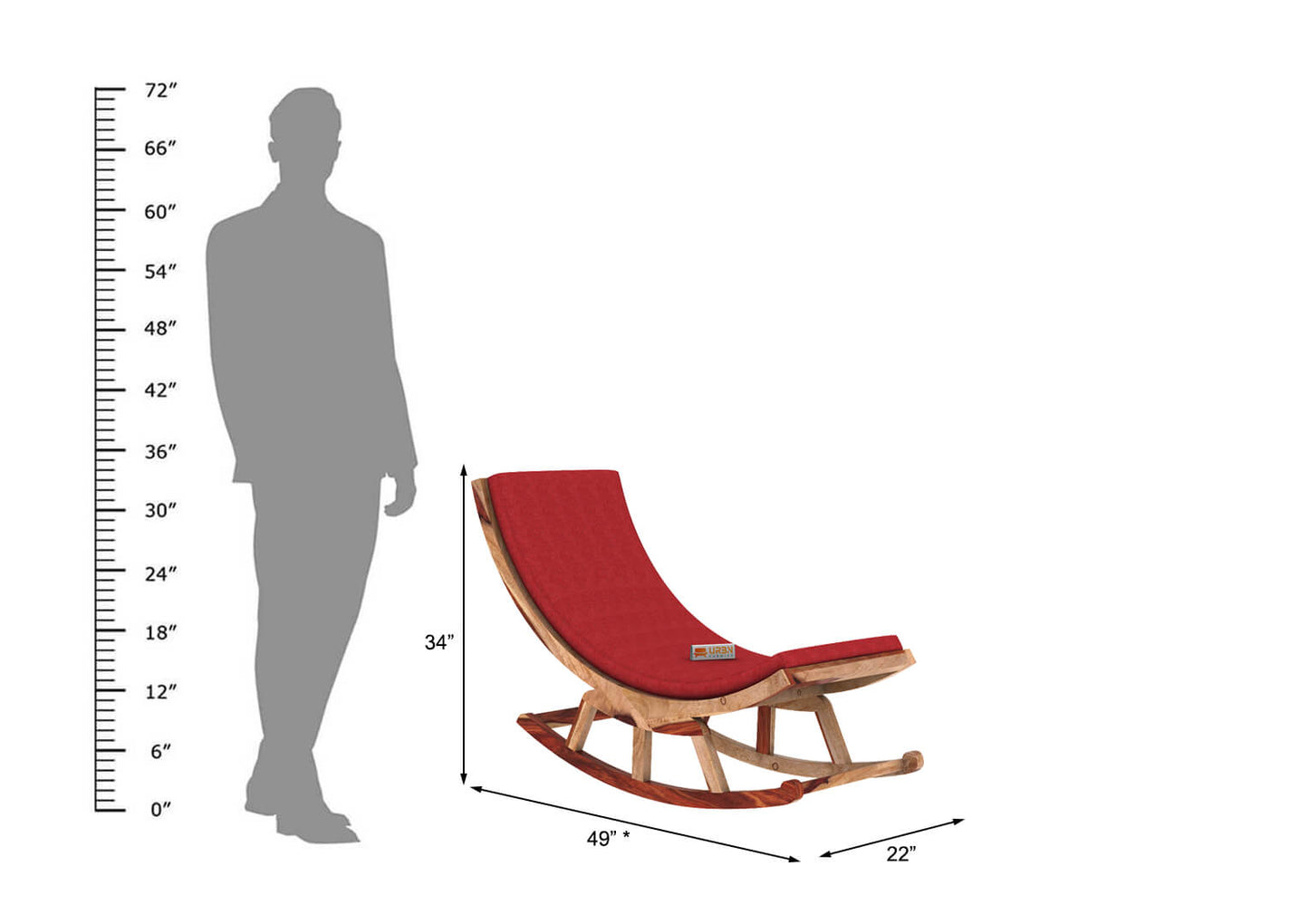 Modern Design Rocking Chair - Urbnfurnish