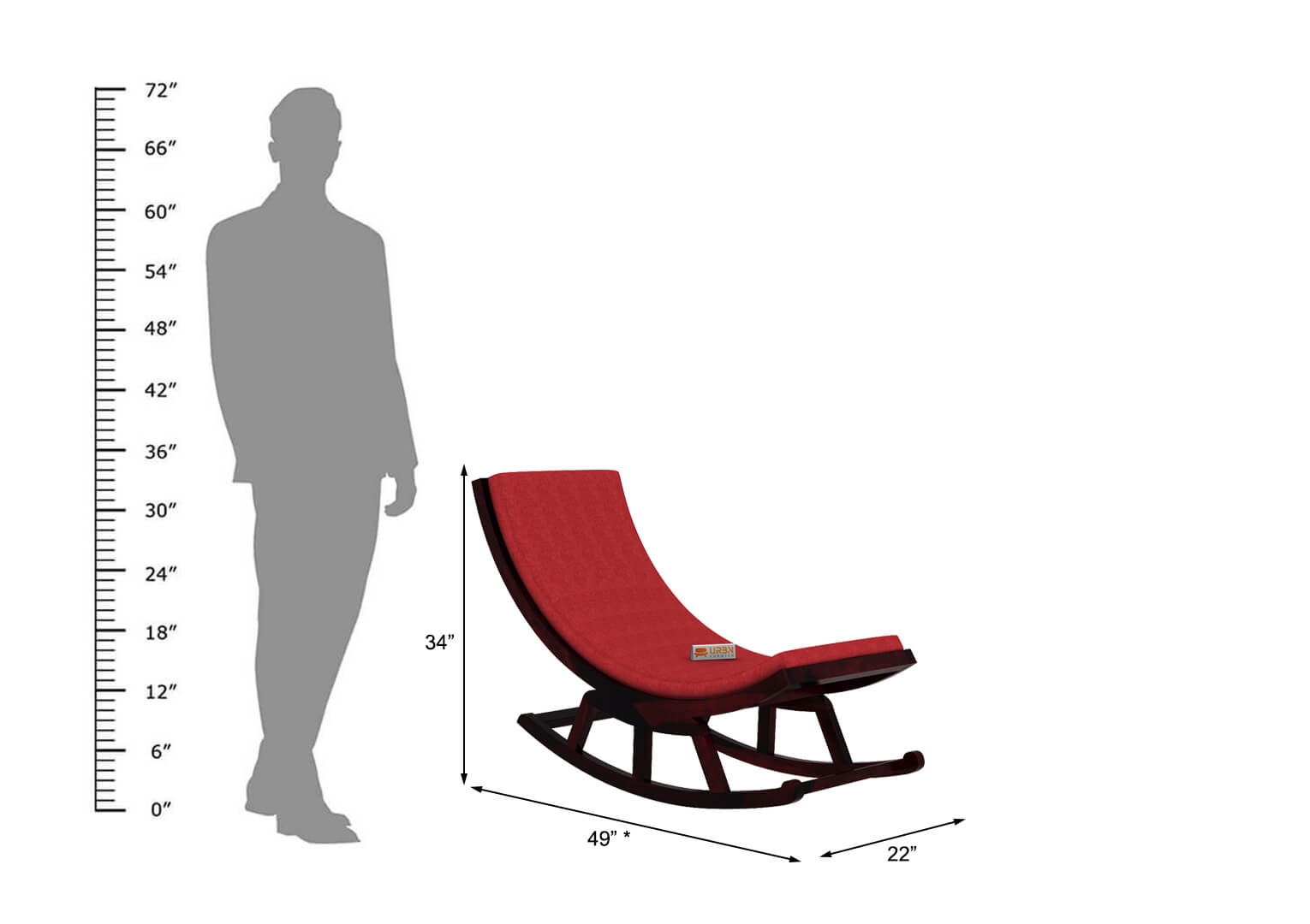 Modern-Design-Rocking-Chair-Walnut-Red_5