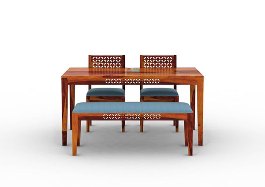 Muse-4-Seater-Dining-Set-With-Bench-Cushioned-Honey-Blue_2_aefefbcf-f166-47a7-a6d4-0ab1b2bb55c0