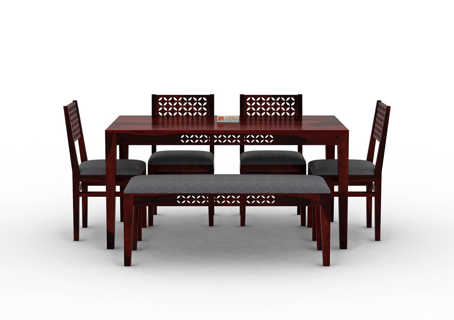 Muse-6-Seater-Dining-Set-With-Bench-Cushioned-Mahogany-Gray_2