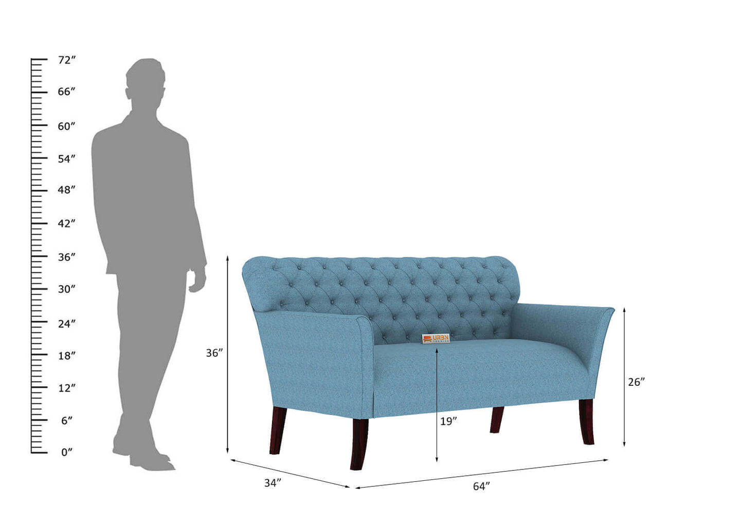 Myna Love Seat - Urbnfurnish