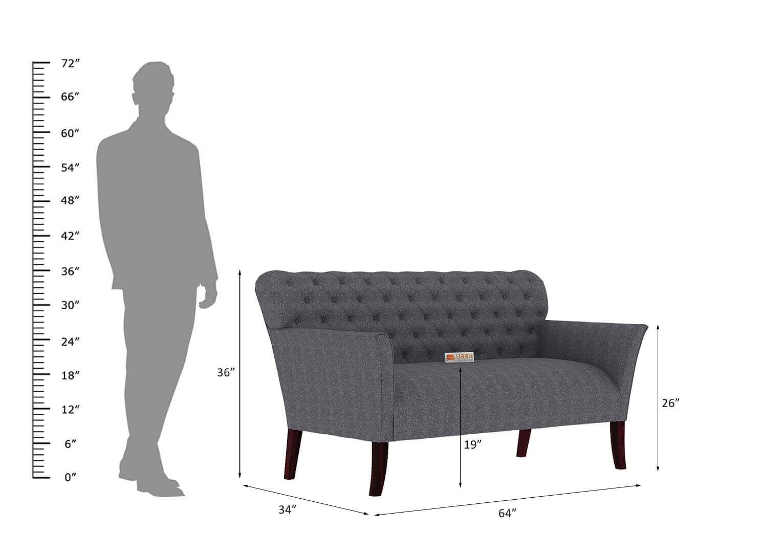 Myna Love Seat - Urbnfurnish