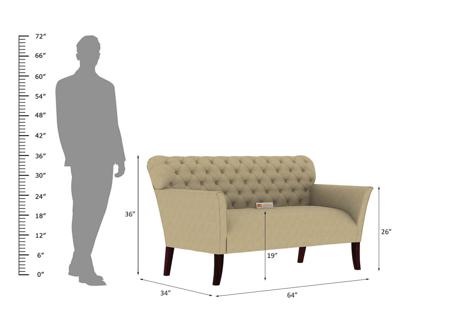 Myna Love Seat - Urbnfurnish