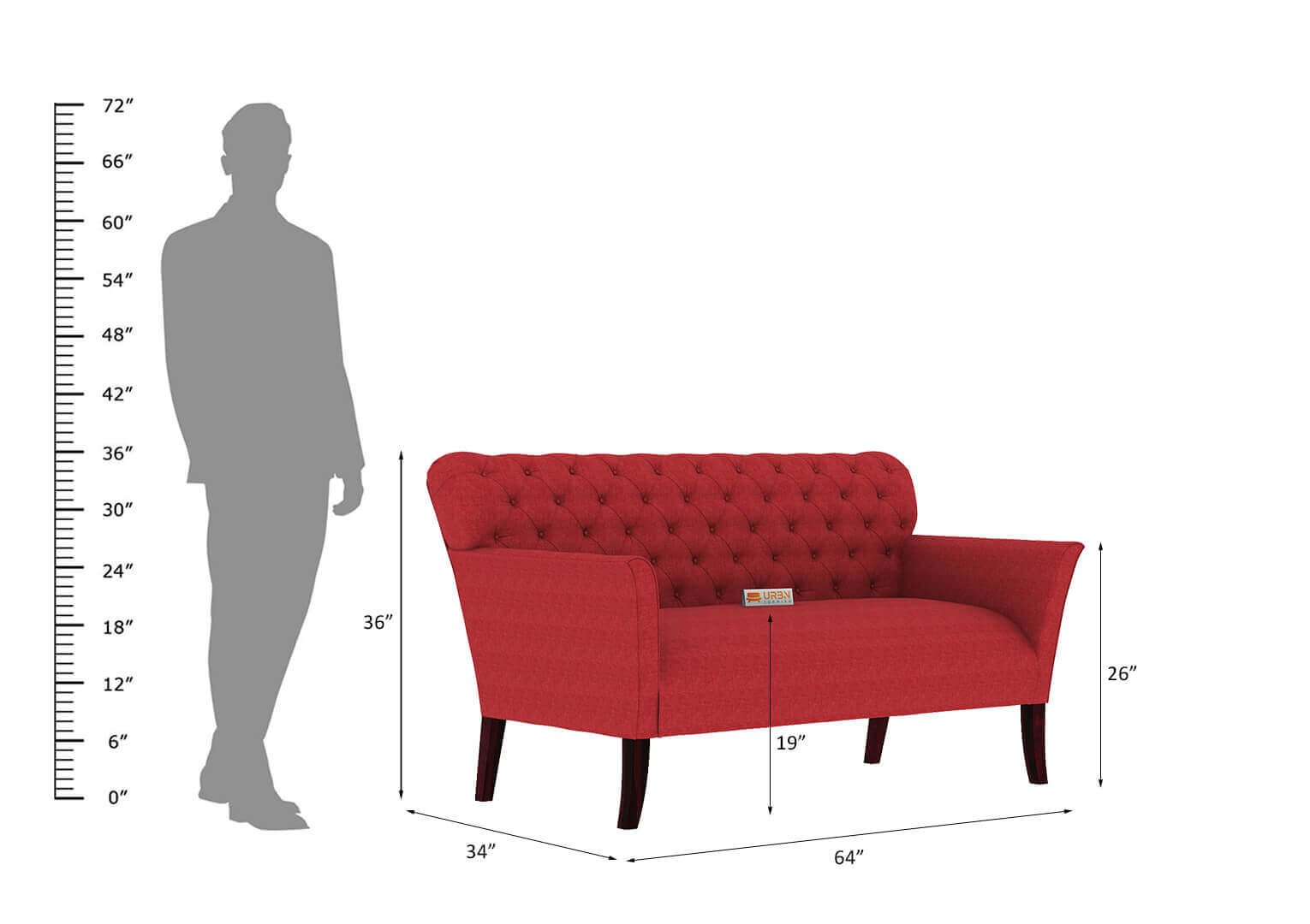 Myna Love Seat - Urbnfurnish