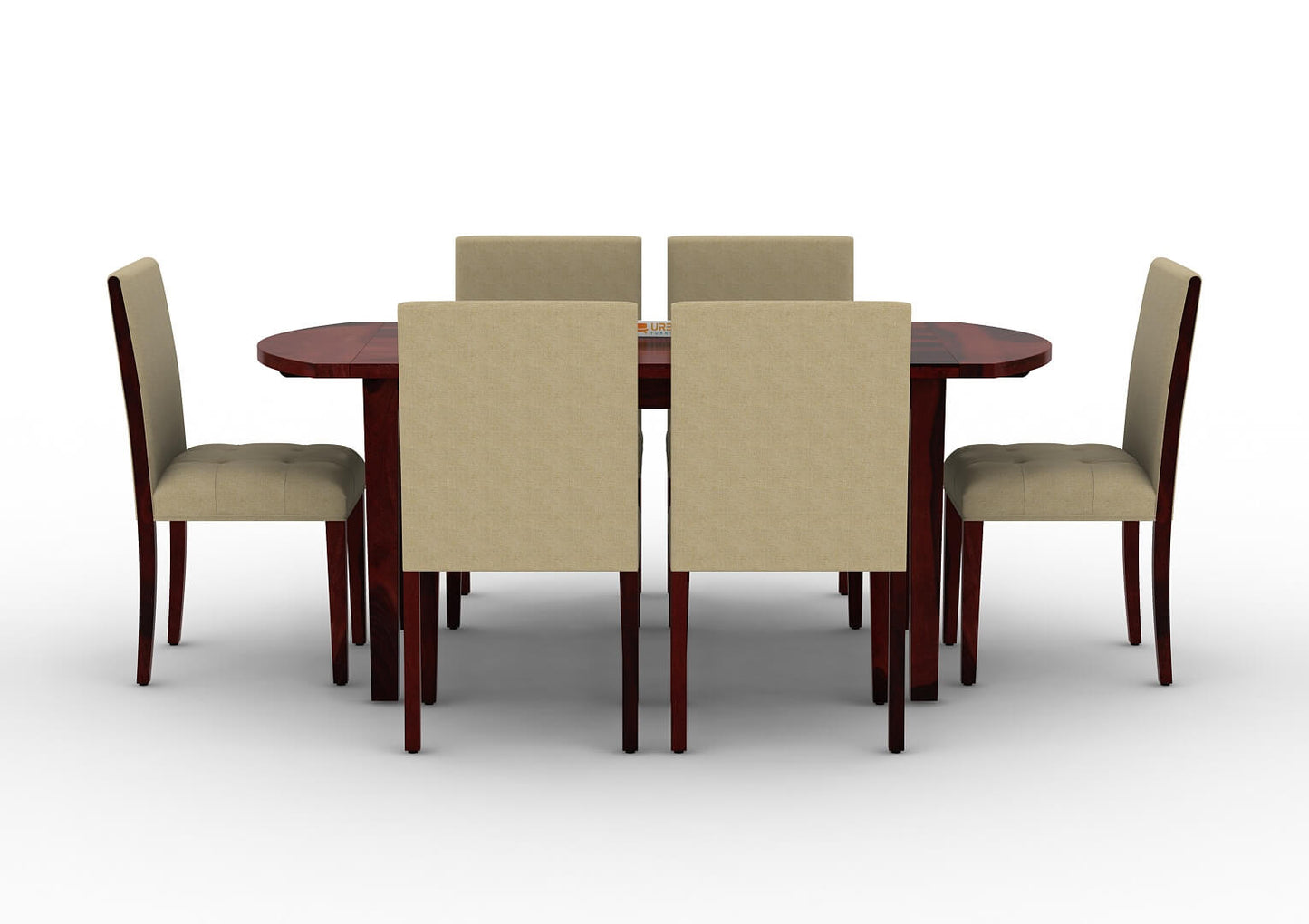 Niladri-4-To-6-Seater-Extendable-Dining-Set-Mahogany-Ivory_4