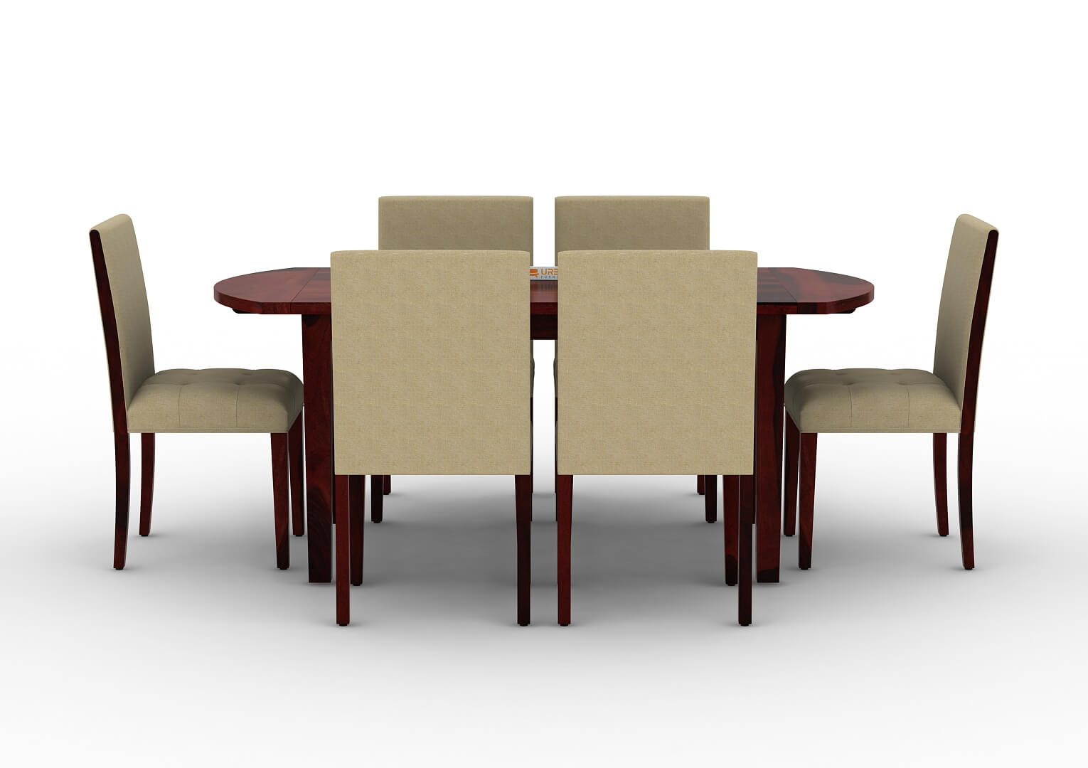 Niladri-4-To-6-Seater-Extendable-Dining-Set-Mahogany-Ivory_4