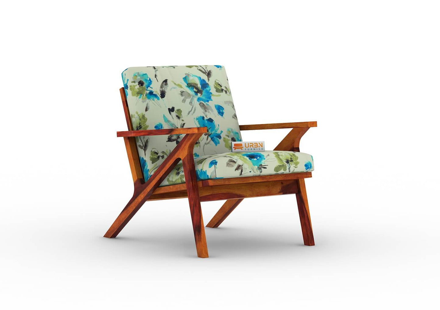 Assale Lounge Chair (Printed Fabric) - Urbnfurnish