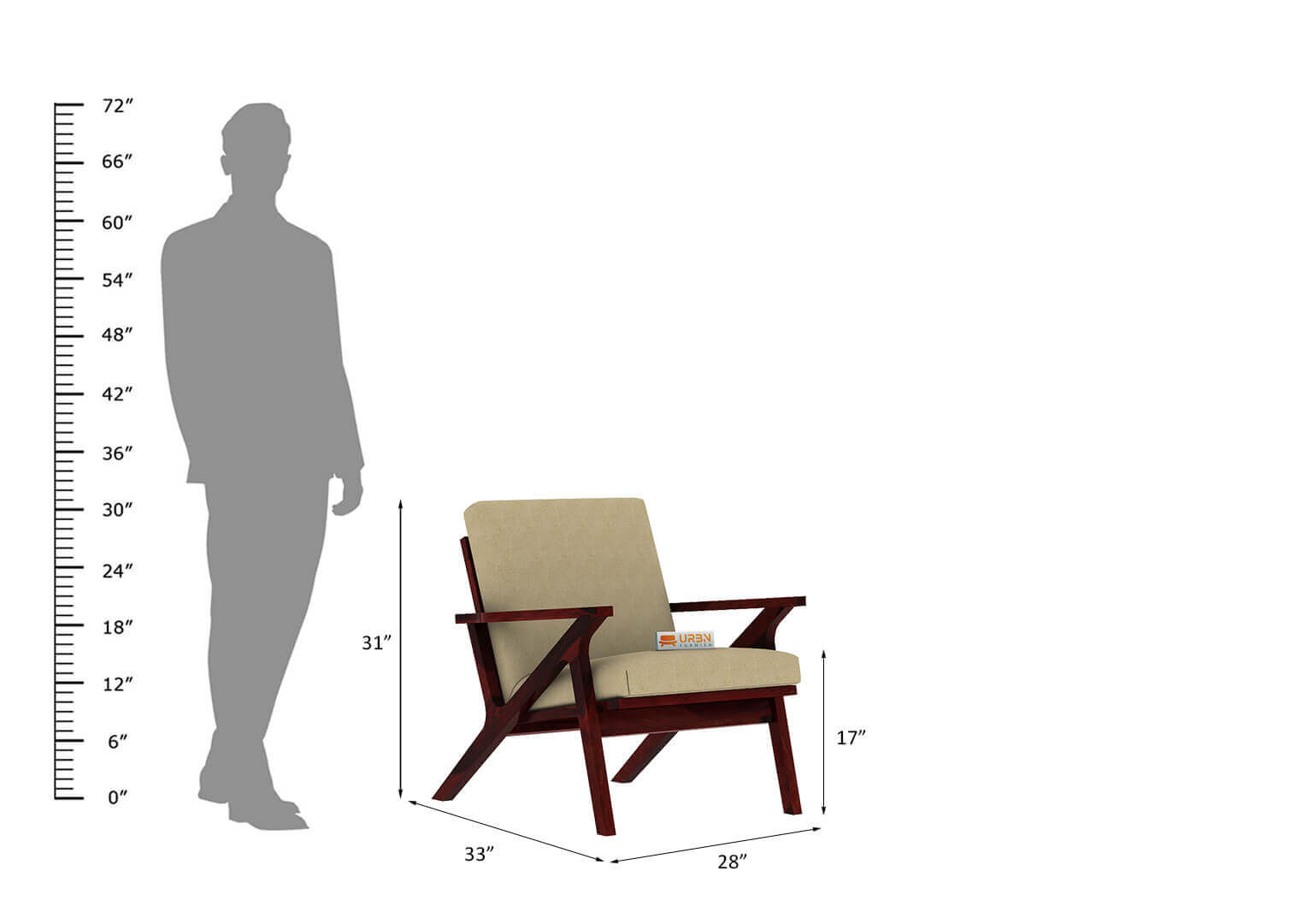 Oueme Arm Chair - Urbnfurnish