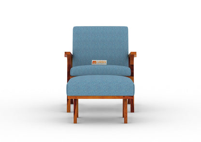 Oueme Arm Chair With Stool - Urbnfurnish