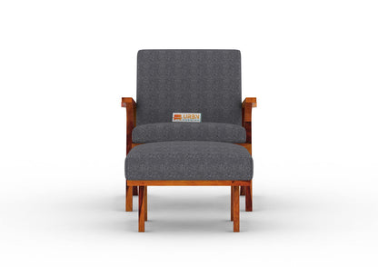 Oueme Arm Chair With Stool - Urbnfurnish
