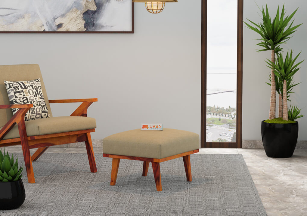 Oueme Arm Chair With Stool - Urbnfurnish
