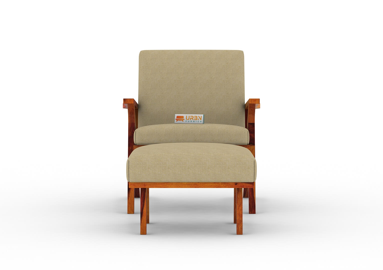 Oueme Arm Chair With Stool - Urbnfurnish