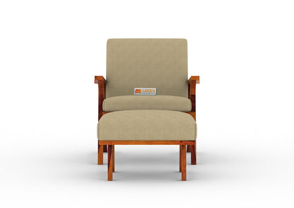 Oueme Arm Chair With Stool - Urbnfurnish
