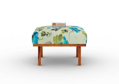 Oueme Lounge Chair With Stool (Printed Fabric) - Urbnfurnish