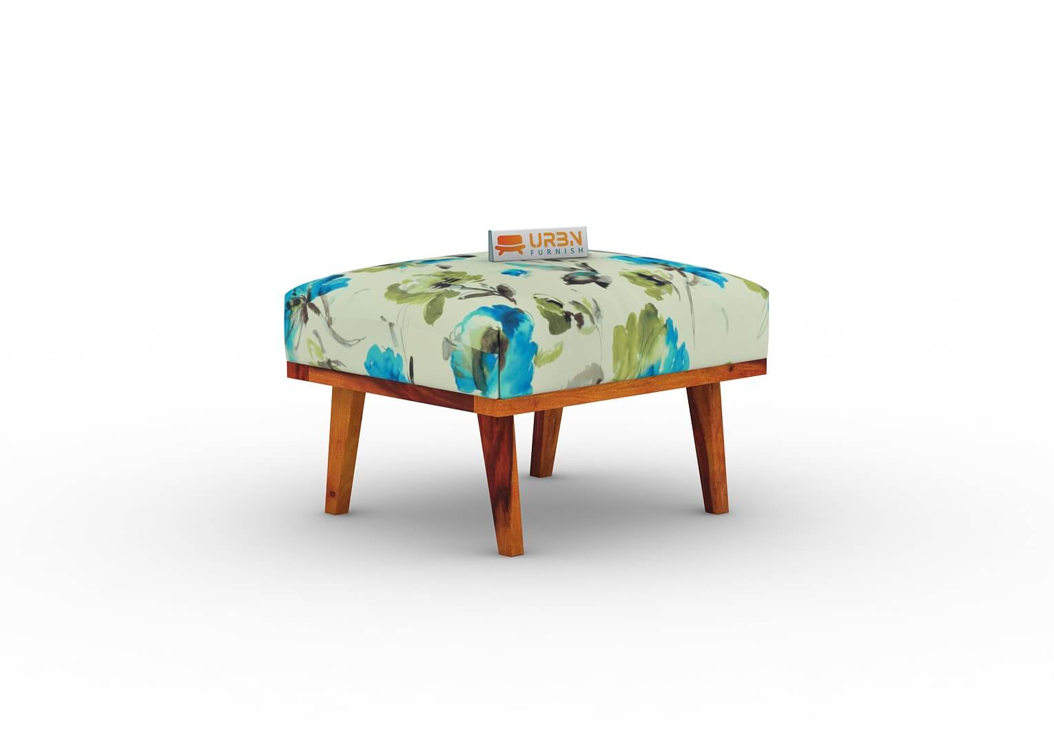 Oueme Lounge Chair With Stool (Printed Fabric) - Urbnfurnish