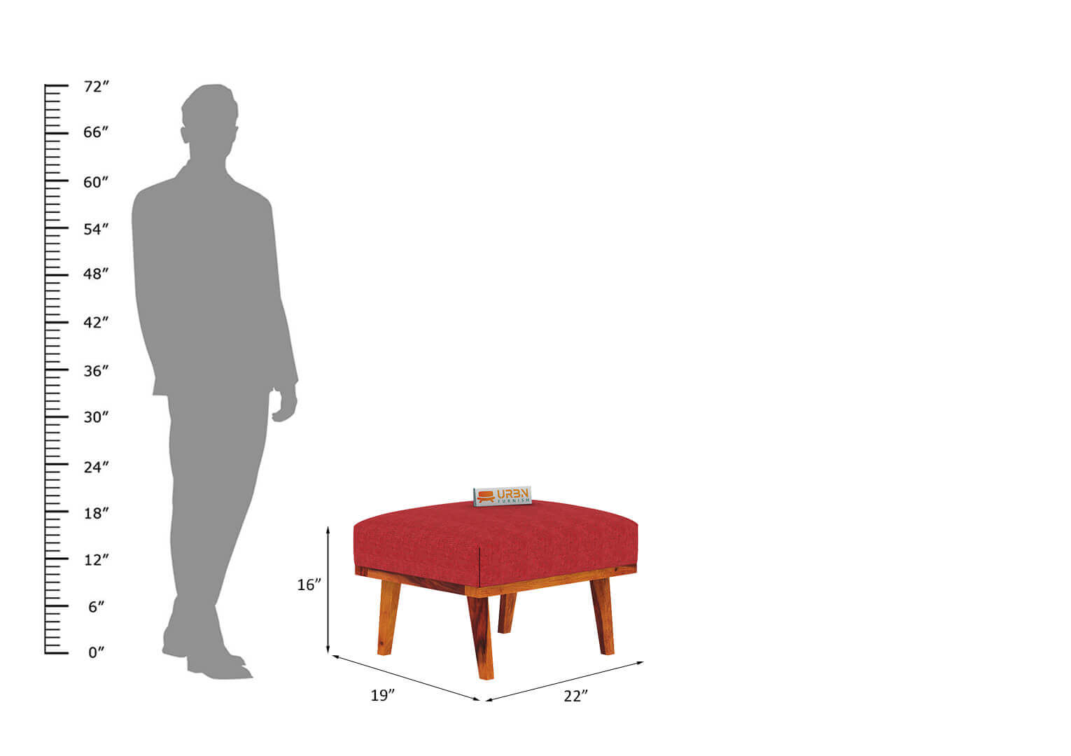 Oueme Arm Chair With Stool - Urbnfurnish