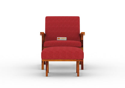 Oueme Arm Chair With Stool - Urbnfurnish
