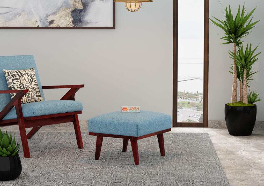 Oueme Lounge Chair With Stool - Urbnfurnish