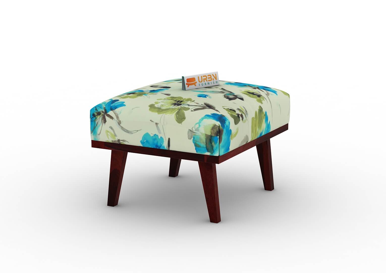 Oueme Lounge Chair With Stool (Printed Fabric) - Urbnfurnish