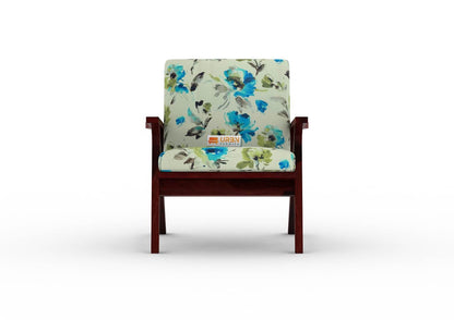 Oueme Lounge Chair With Stool (Printed Fabric) - Urbnfurnish