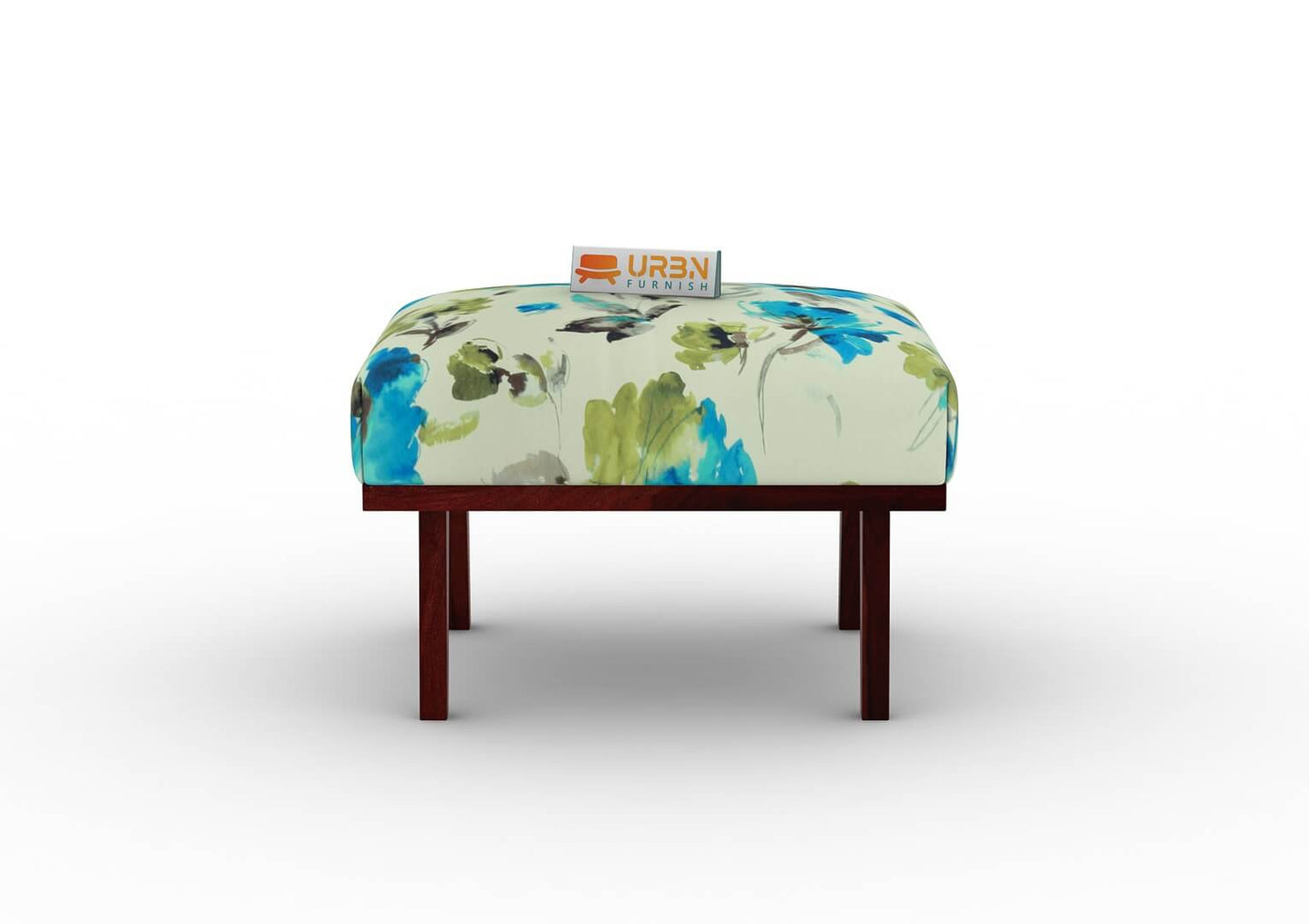 Oueme Lounge Chair With Stool (Printed Fabric) - Urbnfurnish