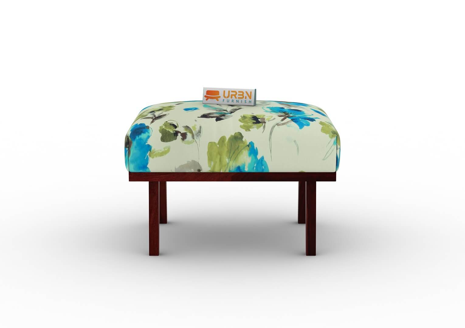 Oueme Lounge Chair With Stool (Printed Fabric) - Urbnfurnish