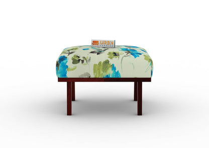 Oueme Lounge Chair With Stool (Printed Fabric) - Urbnfurnish
