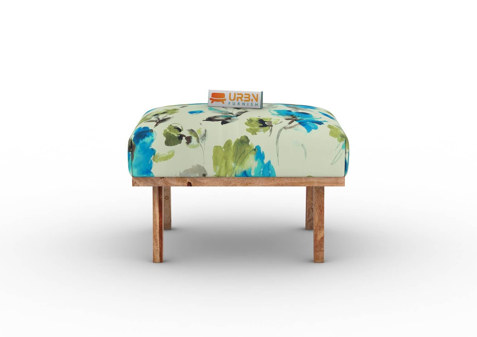 Oueme Lounge Chair With Stool (Printed Fabric) - Urbnfurnish