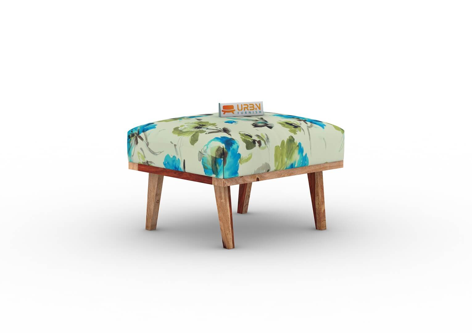 Oueme Lounge Chair With Stool (Printed Fabric) - Urbnfurnish