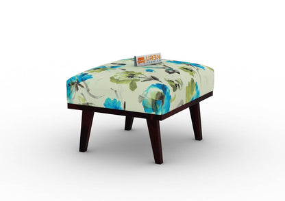 Oueme Lounge Chair With Stool (Printed Fabric) - Urbnfurnish