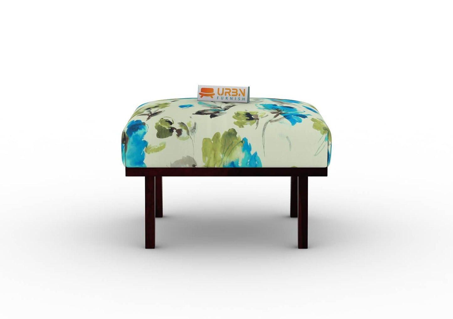 Oueme Lounge Chair With Stool (Printed Fabric) - Urbnfurnish