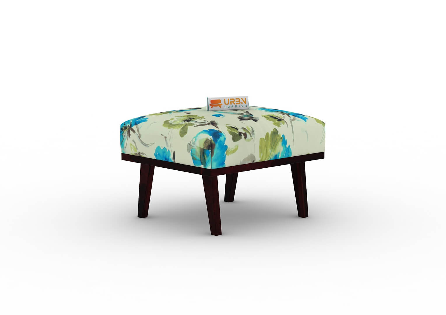 Oueme Lounge Chair With Stool (Printed Fabric) - Urbnfurnish