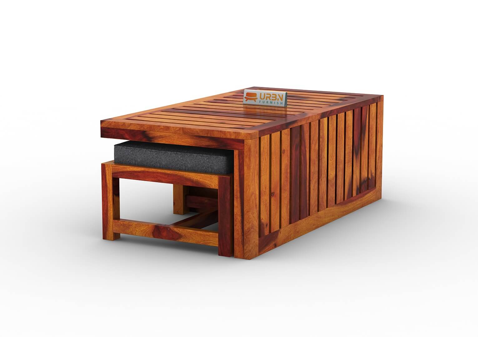 Paladin CoffeeTable Set  With Two Stools - Urbnfurnish