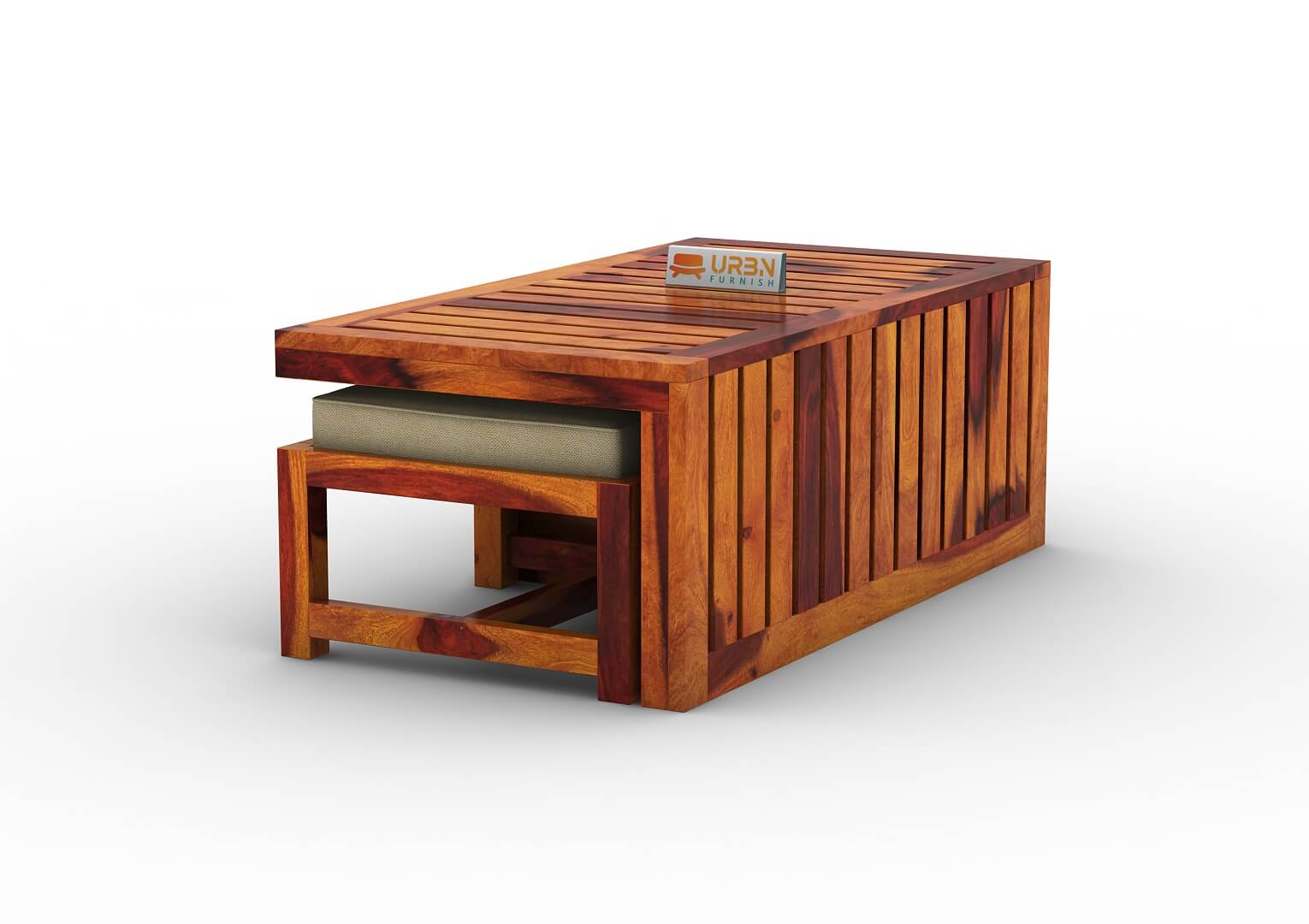 Paladin CoffeeTable Set  With Two Stools - Urbnfurnish