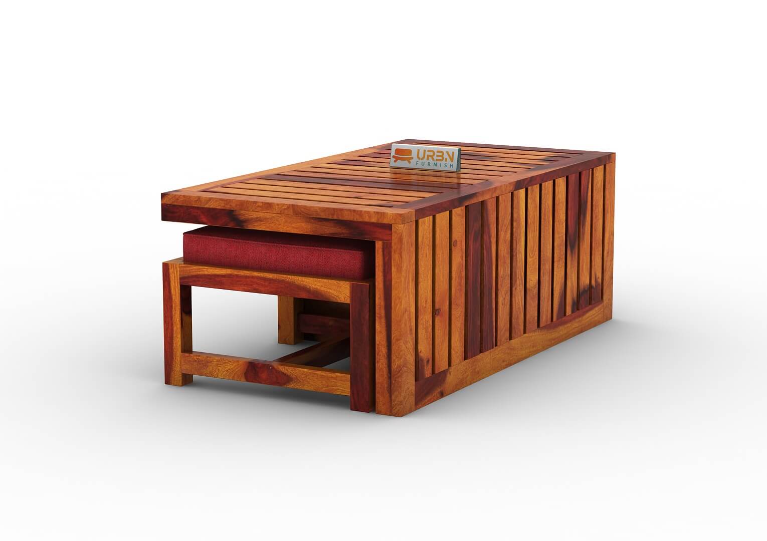 Paladin CoffeeTable Set  With Two Stools - Urbnfurnish