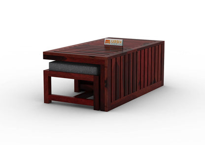 Paladin CoffeeTable Set  With Two Stools - Urbnfurnish