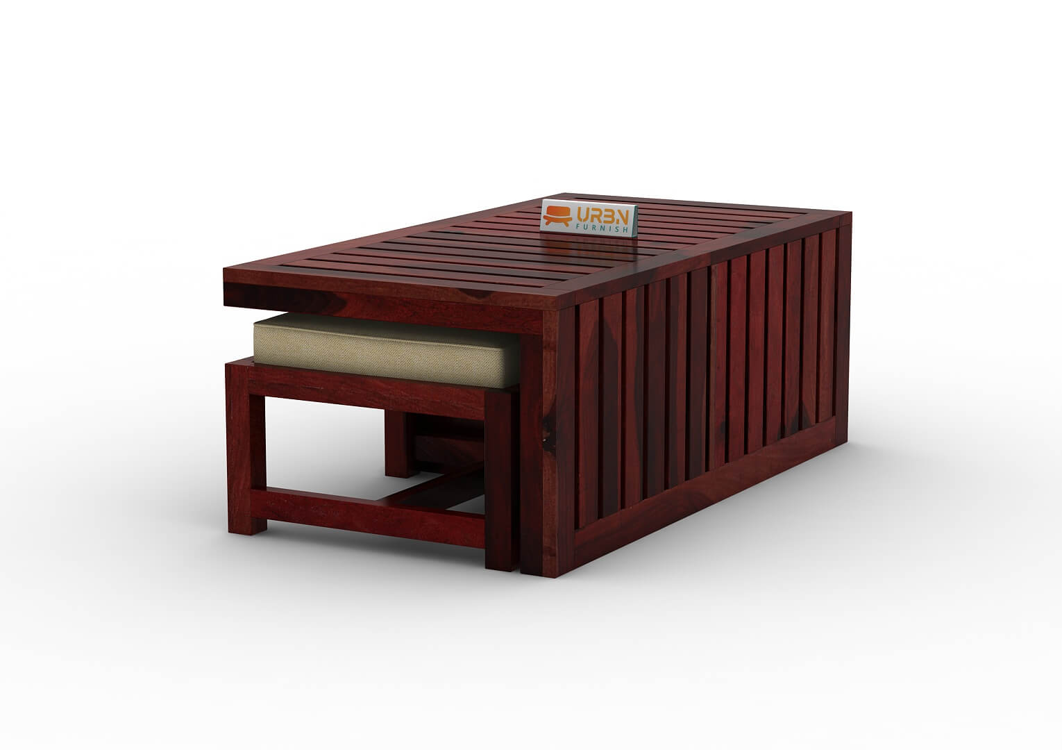 Paladin CoffeeTable Set  With Two Stools - Urbnfurnish
