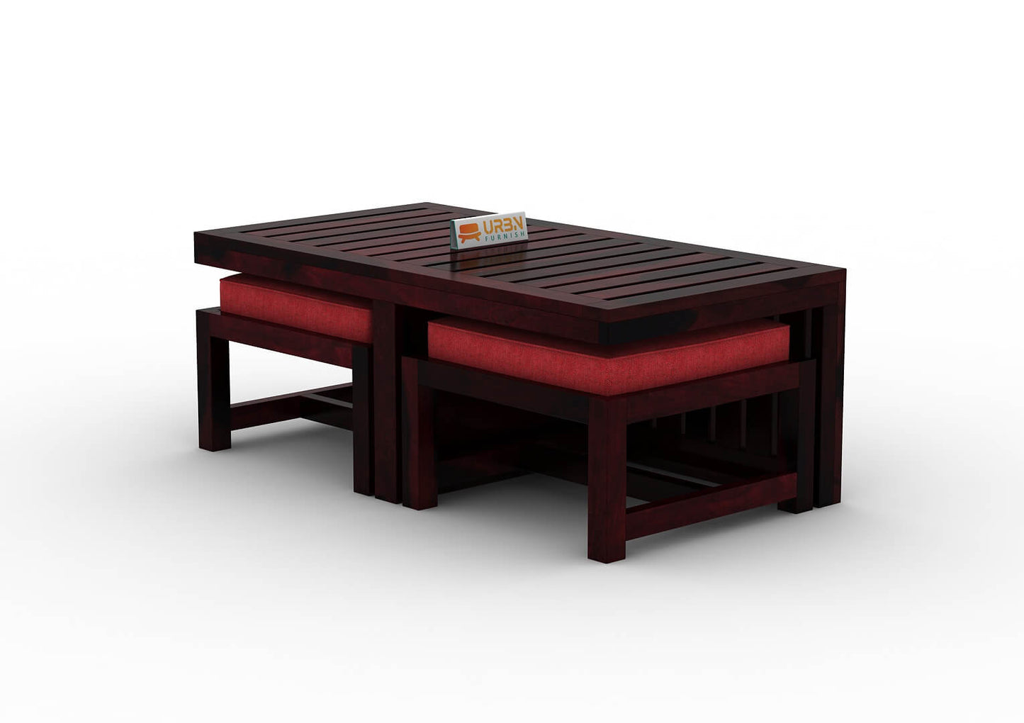 Paladin-Coffee-Table-Set-With-Two-Stools-Walnut-Red_4