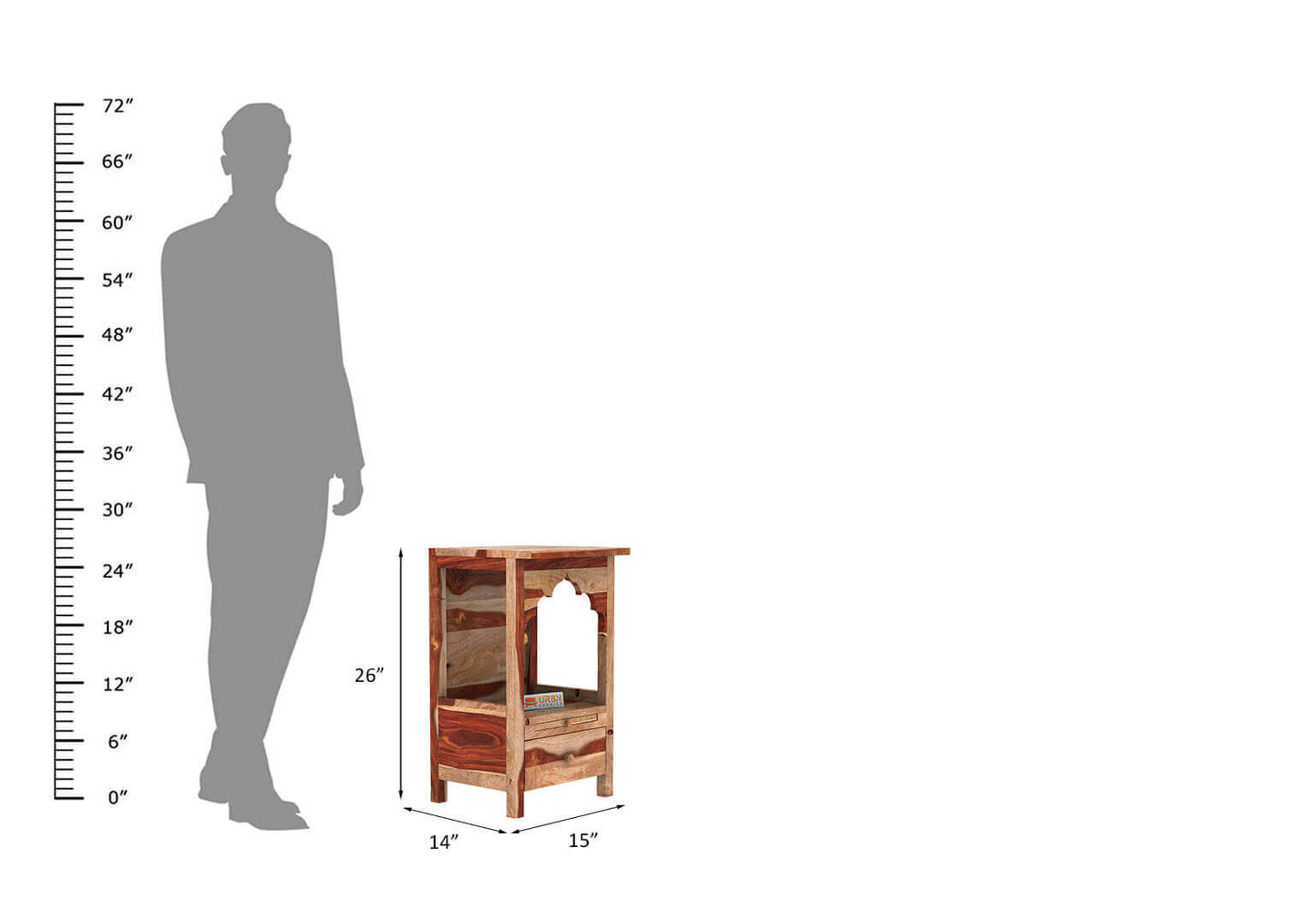 Revere Home Temple (Honey Finish) - Urbnfurnish