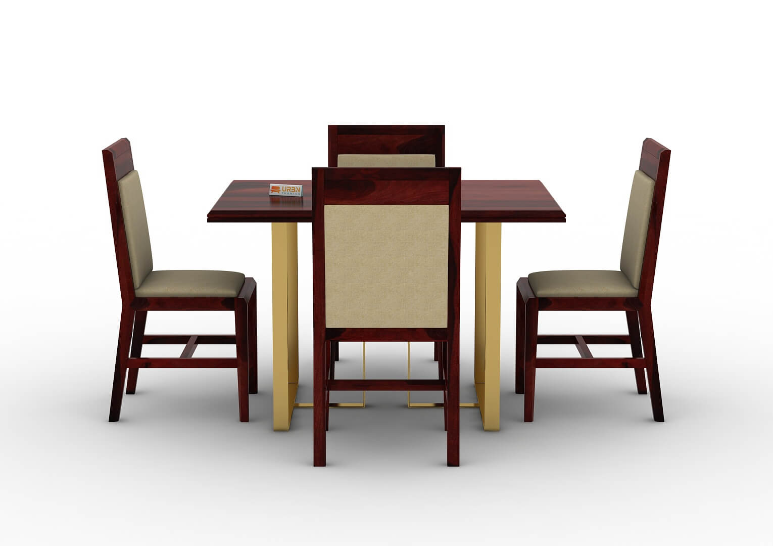 Ritaya-4-Seater-Dining-Set-Golden-Mahogany-Ivory_2