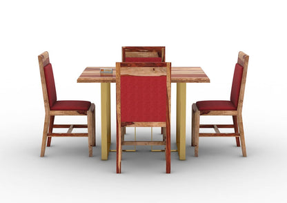 Ritaya-4-Seater-Dining-Set-Golden-Natural-Red_2