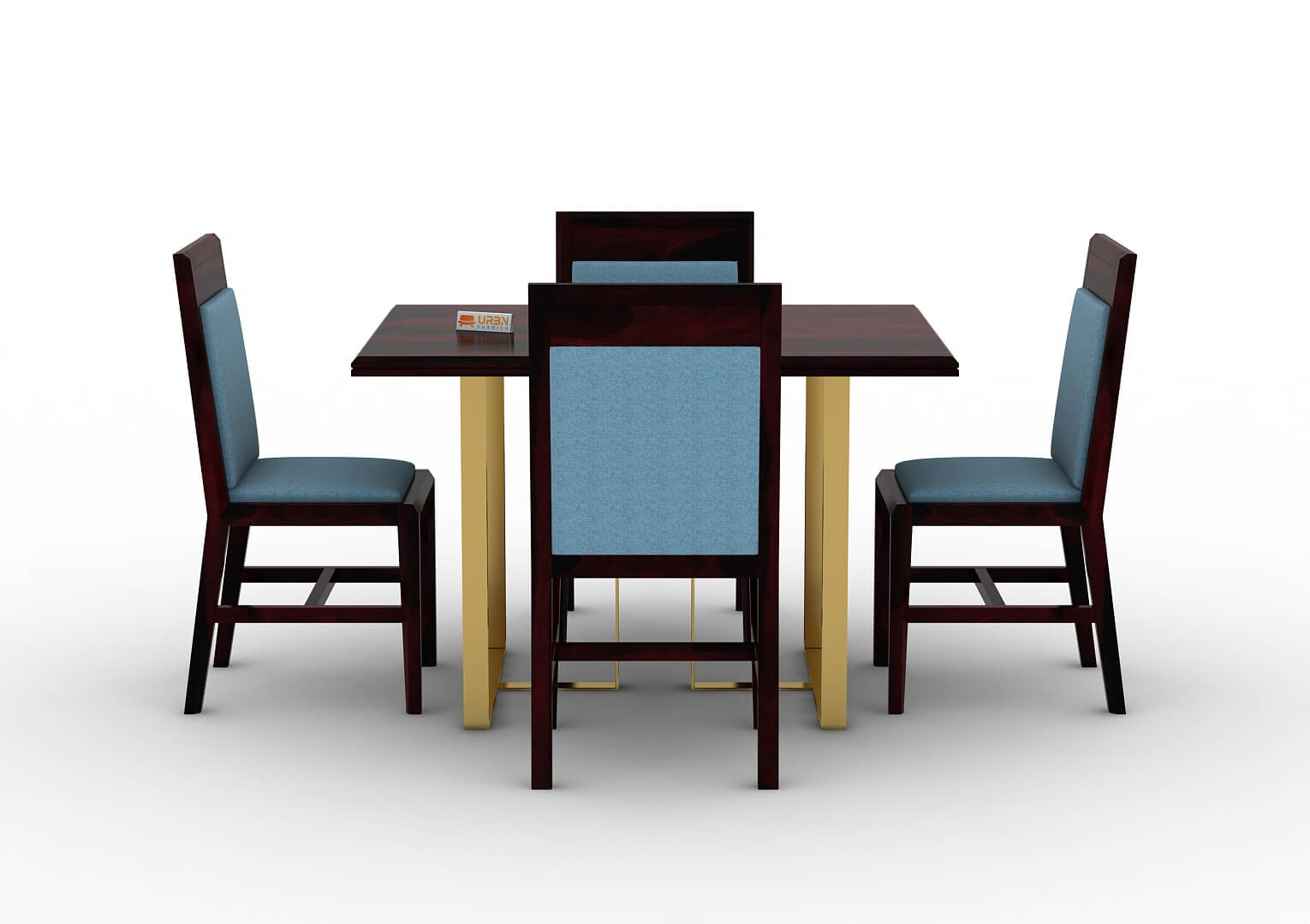 Ritaya-4-Seater-Dining-Set-Golden-Walnut-Blue_4