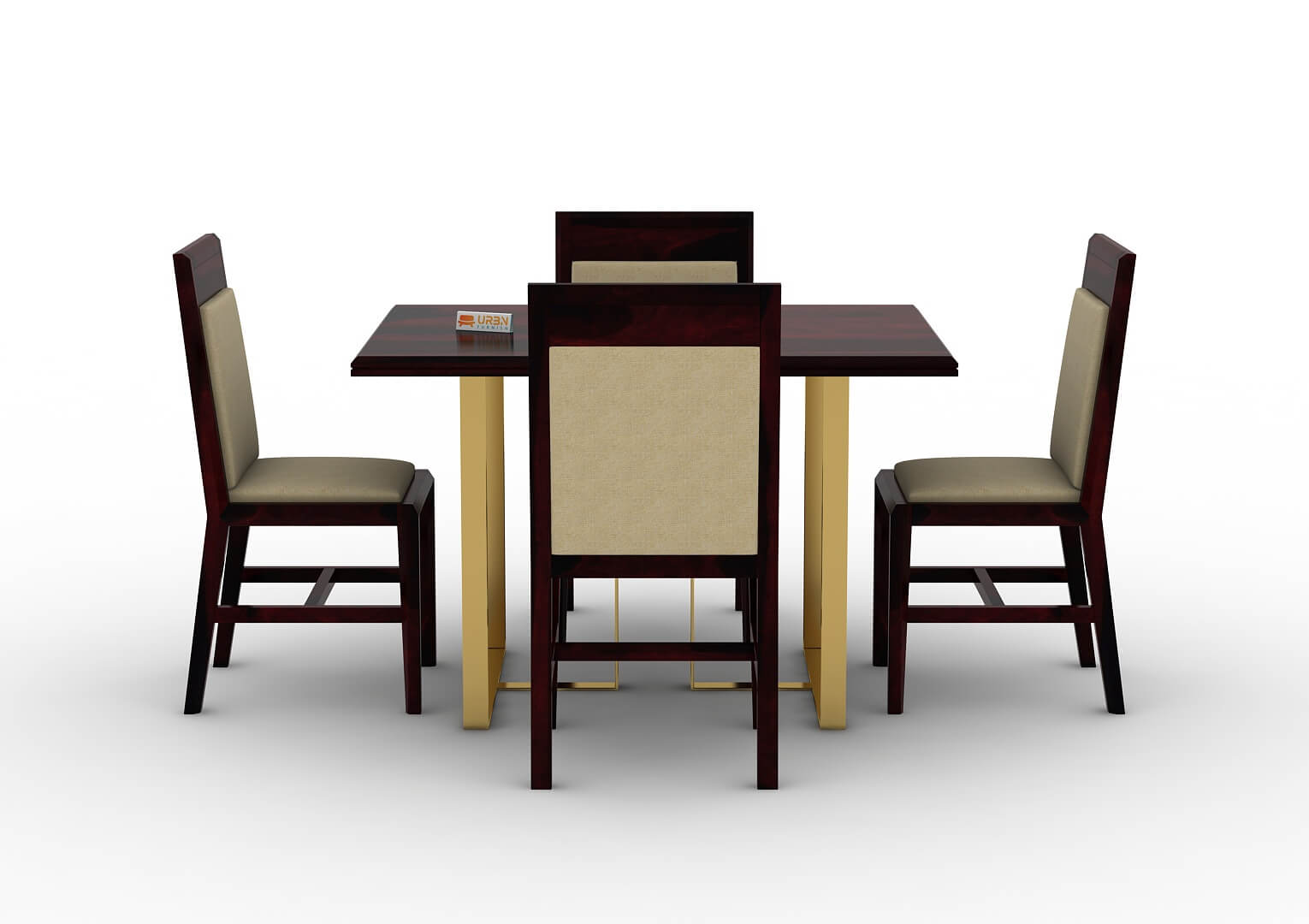 Ritaya-4-Seater-Dining-Set-Golden-Walnut-Ivory_2