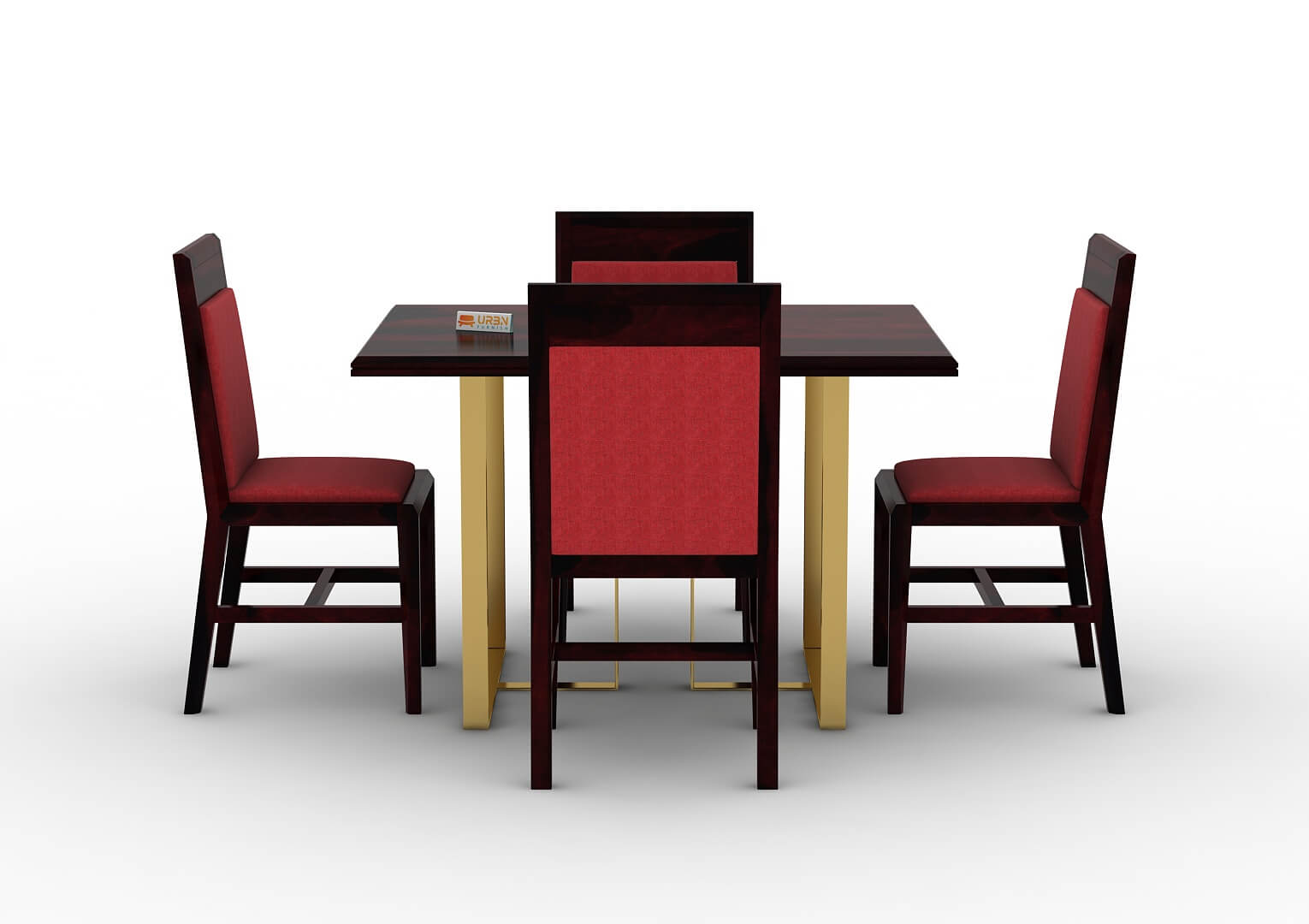 Ritaya-4-Seater-Dining-Set-Golden-Walnut-Red_4