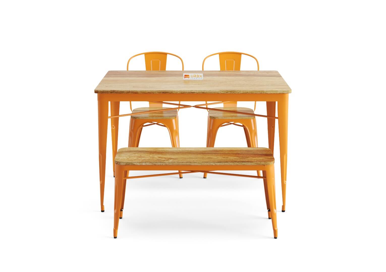 Sensa-4-Seater-Dining-Set-With-Bench-Orange-Mango_2