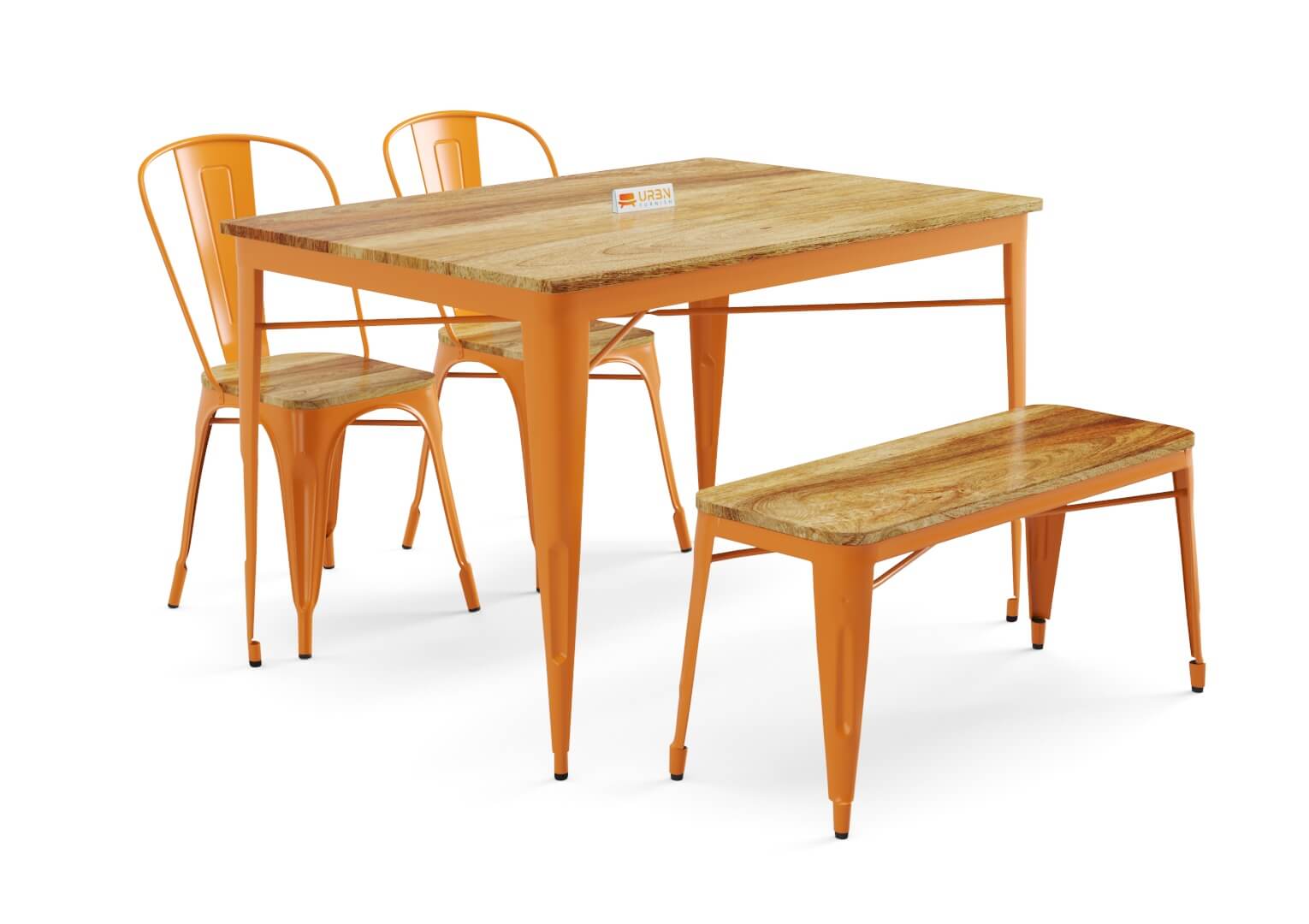 Sensa-4-Seater-Dining-Set-With-Bench-Orange-Mango_3