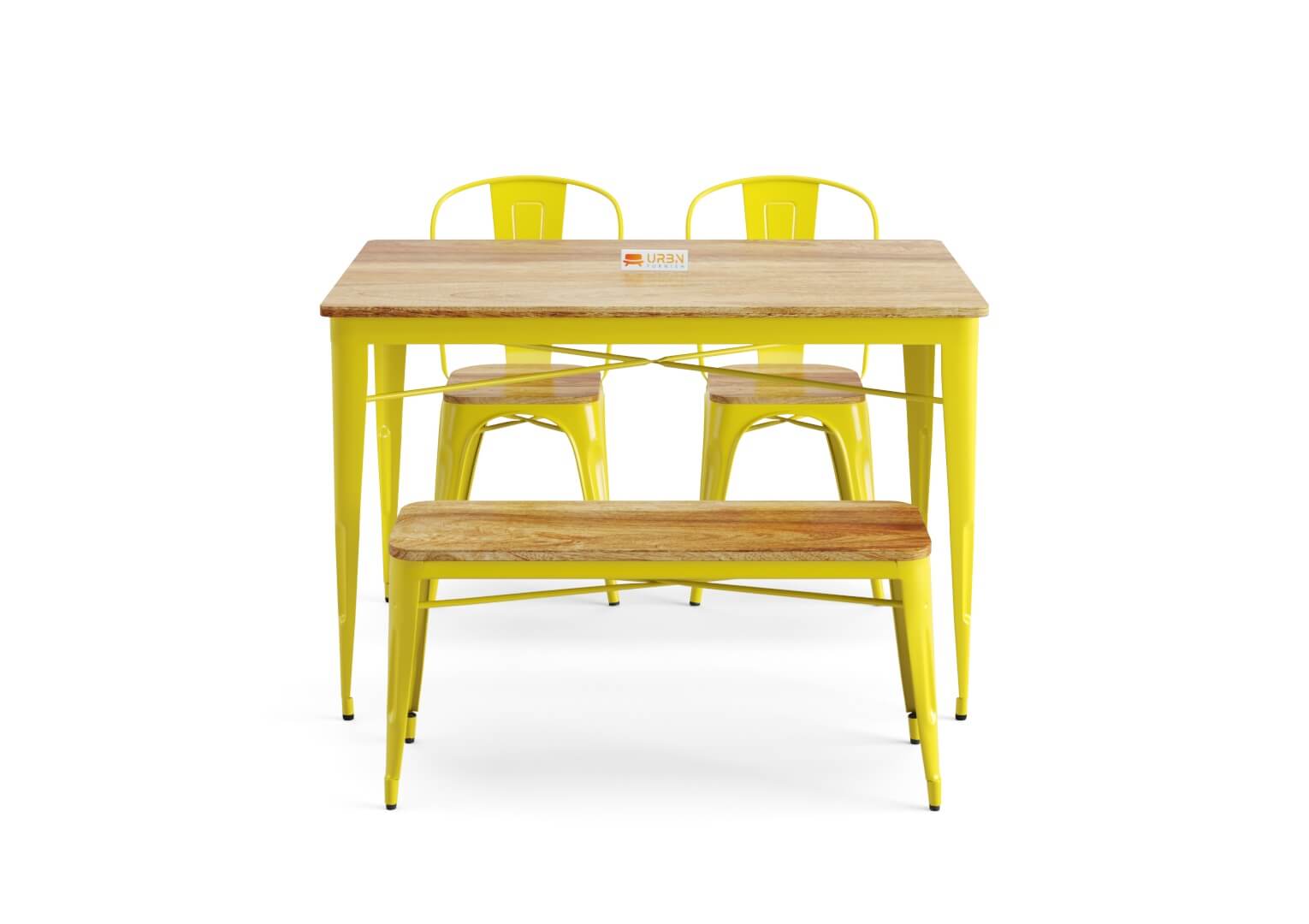 Sensa-4-Seater-Dining-Set-With-Bench-Yellow-Mango_2