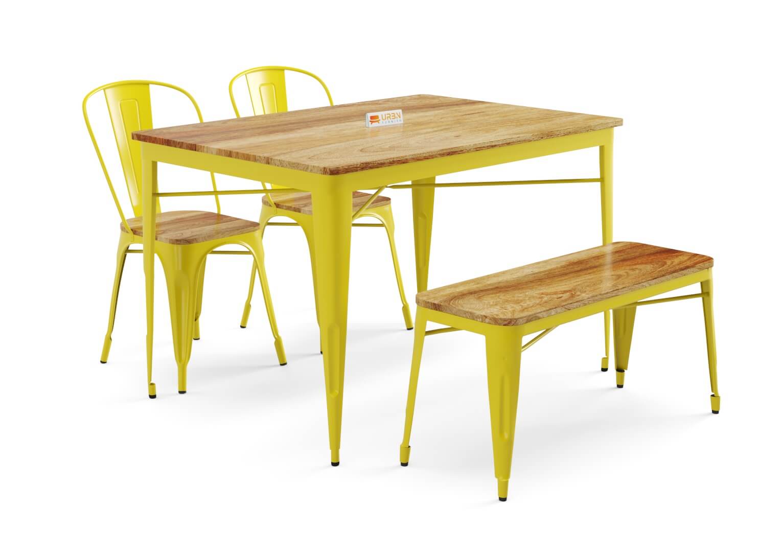 Sensa-4-Seater-Dining-Set-With-Bench-Yellow-Mango_3