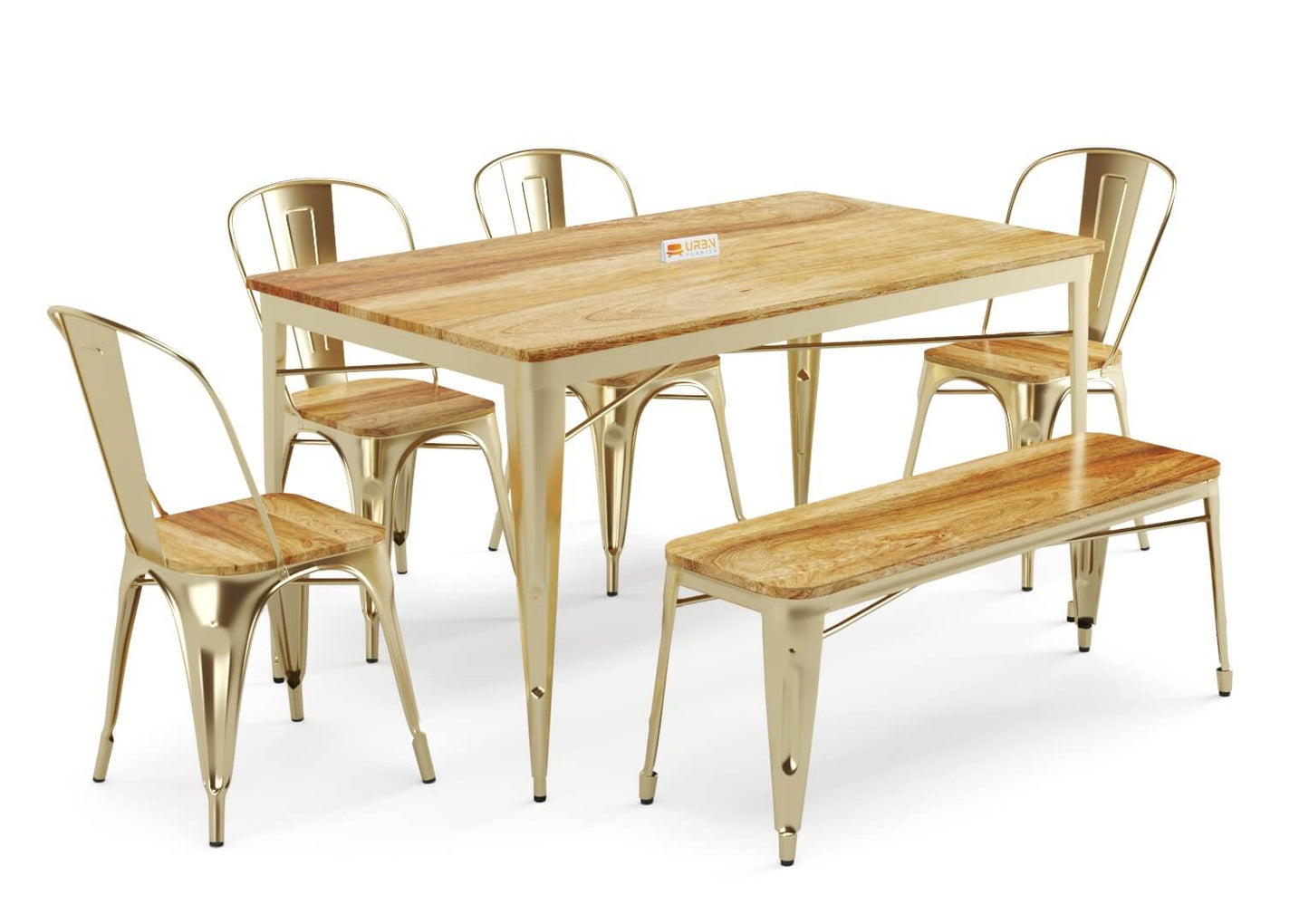 Sensa-6-Seater-Dining-Set-With-Bench-Golden-Mango_3