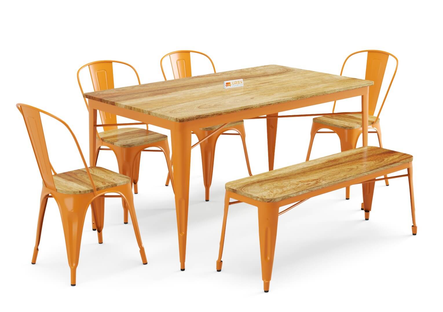 Sensa-6-Seater-Dining-Set-With-Bench-Orange-Mango_3
